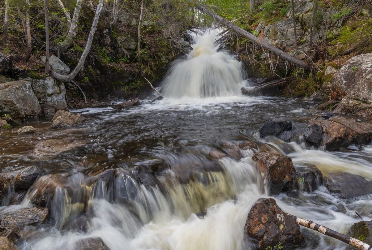 A rushing creek in Parc National d’Aiguebelle, Quebec.