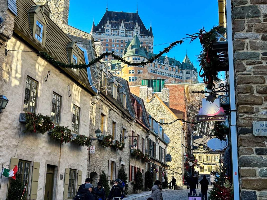 Fairmont Chateau Frontenac seen from Quebec City's Lower Town