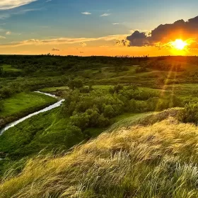 Saskatchewan prairies at sunset