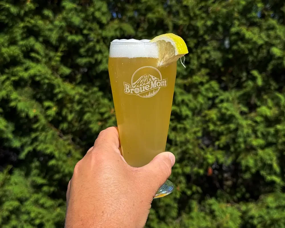 A Belgian wheat beer from Le Brouemont brewery in Bromont, Quebec